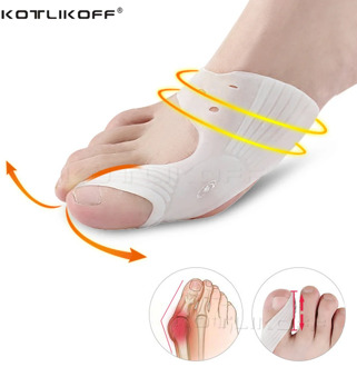 2Pcs Silicone Hallux Valgus Toe Separator Silicone Insoles Toe Overlapping Pain Relieve Spreader Foot Protector Inserts Orthosis