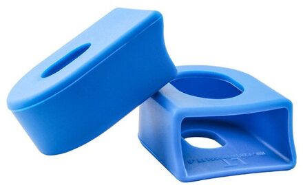 2Pcs Siliconen Fiets Crank Arm Protector Cover Weg Mountainbike Universele Crankstel Beschermende Caps Mtb Fietsen Accessoires blauw