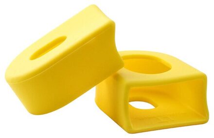 2Pcs Siliconen Fiets Crank Arm Protector Cover Weg Mountainbike Universele Crankstel Beschermende Caps Mtb Fietsen Accessoires geel