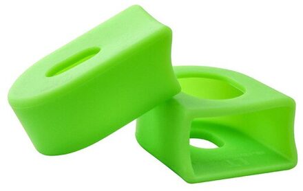 2Pcs Siliconen Fiets Crank Arm Protector Cover Weg Mountainbike Universele Crankstel Beschermende Caps Mtb Fietsen Accessoires groen