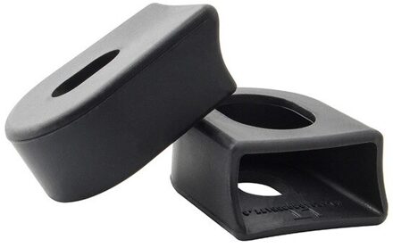 2Pcs Siliconen Fiets Crank Arm Protector Cover Weg Mountainbike Universele Crankstel Beschermende Caps Mtb Fietsen Accessoires zwart