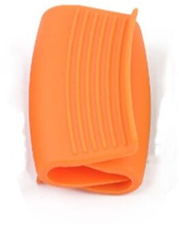 2Pcs Siliconen Steelpan Handvat Cover Isolatie Silicone Vierkante Pot Oorbeschermers Anti Gereedschappen Magnetron Pan Grip Keuken gereedschap oranje