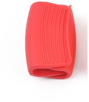 2Pcs Siliconen Steelpan Handvat Cover Isolatie Silicone Vierkante Pot Oorbeschermers Anti Gereedschappen Magnetron Pan Grip Keuken gereedschap rood