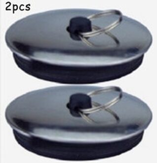 2Pcs Sink Plug Bad Badkuip Chrome Voor Bad Voor Wastafel Binnendiameter groot