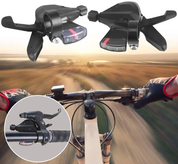 2Pcs SL-M310 Speed Trigger Shifter Dual Lever Shifters Set Left 3 Speed Right 8 Speed Shifters For Mountain Bicycle MTB