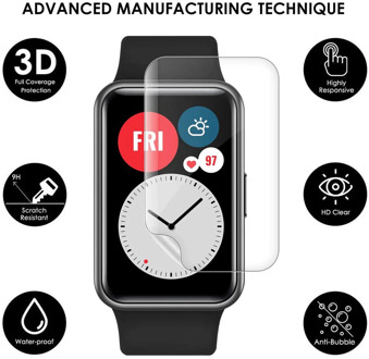 2pcs Soft Hydrogel Clear Protective Film Guard Protection For Huawei Watch Fit / Honor Smart Watch ES Full Screen Protector