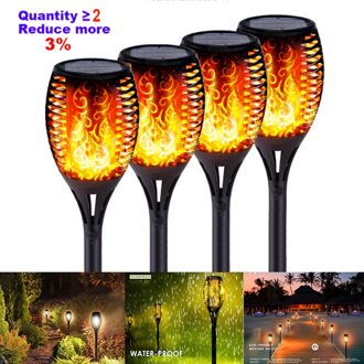 2Pcs Solar Light Control Solar Flame Light Dance Vlam 12 Led Outdoor Waterdichte Tuin Fakkel Lamp Voor Binnentuin balkon