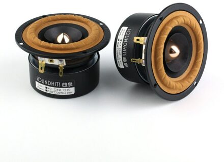 2Pcs Soundhits SQ303R 3Inch Diy Volledige Range Audio Speaker Driver Unit Stof Ophanging Aluminium Bullet 4/8ohm 15W Dia 90Mm Ronde 8ohm version