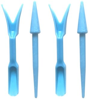 2pcs Sowing Succulents Transplant Seedlings Planted Garden Planter Kit Transplanting Device Bonsai Fertilizer Punchers Device blauw