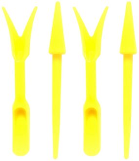 2pcs Sowing Succulents Transplant Seedlings Planted Garden Planter Kit Transplanting Device Bonsai Fertilizer Punchers Device geel