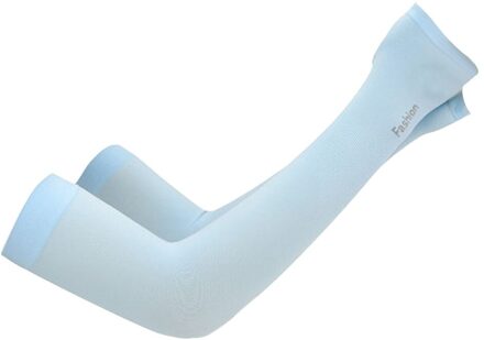 2Pcs Sport Arm Mouwen Uv Zon Beschermen Anti-Slip Ice Zijde Mouw Zonnebrandcrème Zomer Unisex Handschoenen Indoor Outdoor rijhandschoenen Blauw