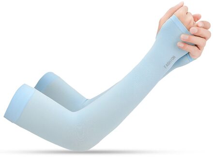 2Pcs Sport Arm Mouwen Uv Zon Beschermen Anti-Slip Ice Zijde Mouw Zonnebrandcrème Zomer Unisex Handschoenen Indoor Outdoor rijhandschoenen BU