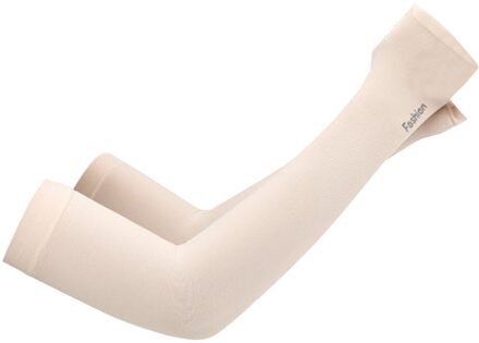 2Pcs Sport Arm Mouwen Uv Zon Beschermen Anti-Slip Ice Zijde Mouw Zonnebrandcrème Zomer Unisex Handschoenen Indoor Outdoor rijhandschoenen Donker Kaki