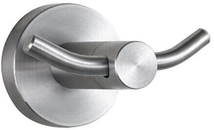 2Pcs SUS304 Rvs Dubbele Robehaak Handdoek Jas Muurbevestiging Haken Kleerhanger Voor Badkamer Keuken