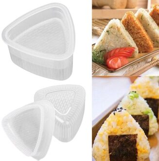 2Pcs Sushi Mold Plastic Onigiri Rijst Bal Bento Druk Maker Diy Koken Tools Utility Keuken Accessoires