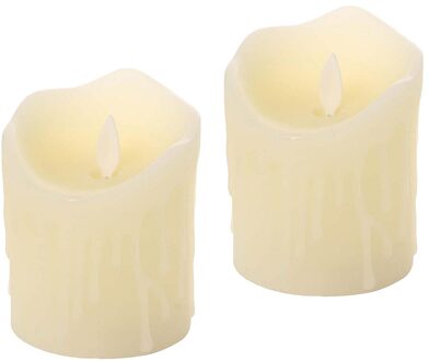 2Pcs Swingende Droop Wax Moving Dancing Flame Led Taper Kaars Thuis Bruiloft Xmas Bar Party Kerk Decor