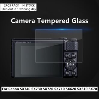2Pcs SX740Camera Glas 9H Hardheid Gehard Glas Ultra Dunne Screen Protector Voor Canon SX740 SX730 SX720 SX710 SX620 SX610 SX70