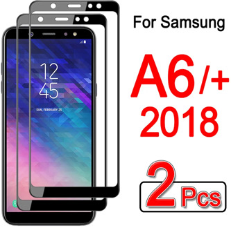 2pcs tempered glass for samsung galaxy a6 plus 2018 screen protector for samsung a6 2018 protective film samsunga6 a6plus glass