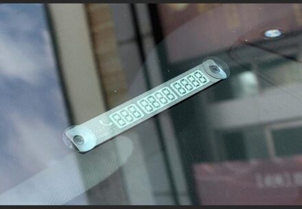 2Pcs Tijdelijke Parkeerkaart Sticker Board Zuignap Telefoonnummer Kaart Parkeren Teken Kennisgeving Auto Producten Auto Accessoires goud