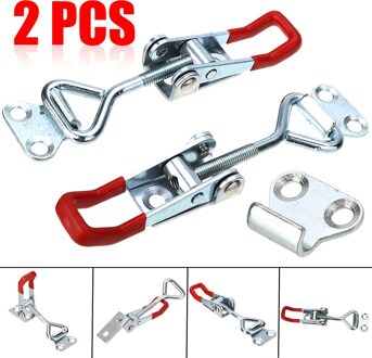 2pcs Toggle Clamp Horizontale Klem Kabinet Dozen Deurkruk Toggle Klink Catch Lock Klem Hasp Verstelbare