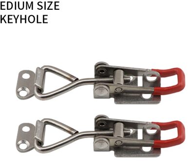 2Pcs Toggle Toggle Clamp Verstelbare Kabinet Dozen Deurkruk Lock Hasp Voor Schuifdeur Meubels Hardware M met Keyhole