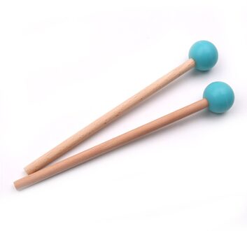 2Pcs Tong Drum Mallet Xylofoon Marimba Drumstick Musical Slaginstrument Voor Kinderen Kinderen Volwassenen blauw