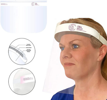 2pcs Transparent Clear Face Shield Mask Cover Prevent Saliva Safety Protective Mouth Plastic Shield Face Mask Visor Z0707