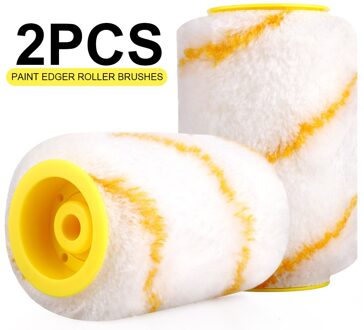 2Pcs Trimmen Roller Borstel Plint Handheld Vervangen Spons Multifunctionele Multiuse Voor Thuis Deur Muur Verf Edger Roller