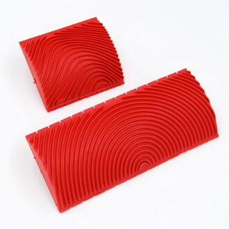 2Pcs Tuin Rubber Imitatie Houtnerf Verf Roller Set Kantoor Gebouw Borstel Muur Diy Decoratieve Huishoudelijke Art Tool Textuur