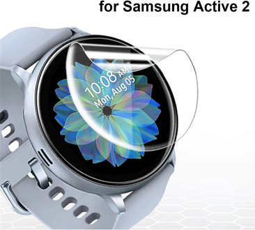 2pcs Ultra-thin Protective Film for Samsung Galaxy Watch Active 2 40mm 44mm Anti-Bubble Soft 3D Edge Screen Protector Cover