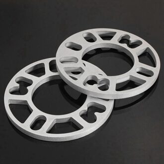 2Pcs Universal 10Mm Aluminium Spoorverbreders Shims Plaat Fit 4 / 5 Stud