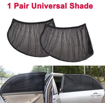 2Pcs Universal Car Side Window Zonnescherm Cover Uv Beschermende Auto Styling Venster Film Mesh Gordijn Zonnescherm