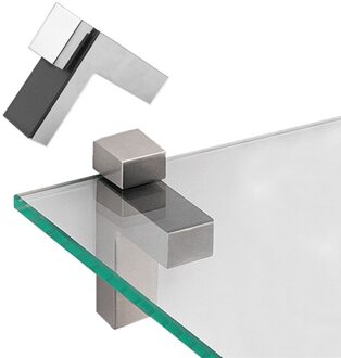 2Pcs Universal F Klem Zinklegering Verstelbare Glasklemmen Glas Plated Beugels Plank Houder Ondersteuning Klem Houder Glas Planken