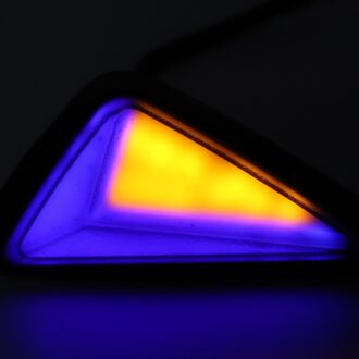 2Pcs Universal L Shape Driehoekige Led Indicator Motorfiets Richtingaanwijzer Lamp Rijden Lichten Blauw