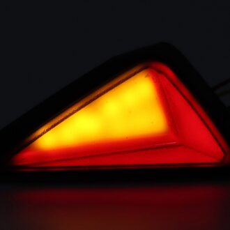 2Pcs Universal L Shape Driehoekige Led Indicator Motorfiets Richtingaanwijzer Lamp Rijden Lichten Rood