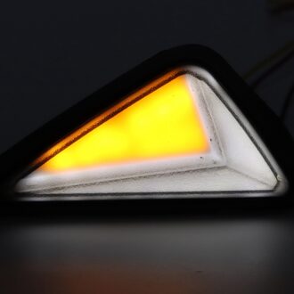 2Pcs Universal L Shape Driehoekige Led Indicator Motorfiets Richtingaanwijzer Lamp Rijden Lichten wit