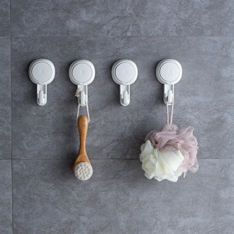 2pcs Vacuum Suction Cup Hooks Rack Organizer Single.Layer Vacuum Suction Cup Soap Dispenser Reusable Clothes Hooks Kitchen Bathr