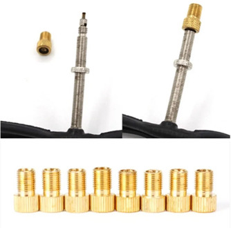 2PCS Valve Adapter Pump Wheels Gas Nozzle Tube Tool Convert Presta To Schrader Copper Valve Adaptor Bike Bicycle Accessories