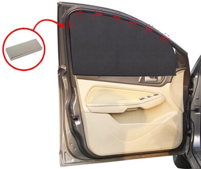 2Pcs Verdikte Magnetische Auto Zonnescherm Uv-bescherming Auto Gordijn Auto Window Zonnescherm Side Window Mesh Zonneklep Zomer bescherming zwart 2stk