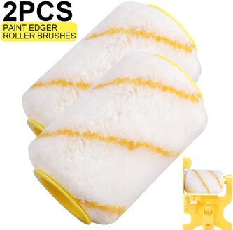 2Pcs Verf Edger Roller Voor Thuis Kamer Vervangen Muurschildering Gereedschap Deur Diy Multiuse Decoratieve Handheld Trimmen Roller Borstel