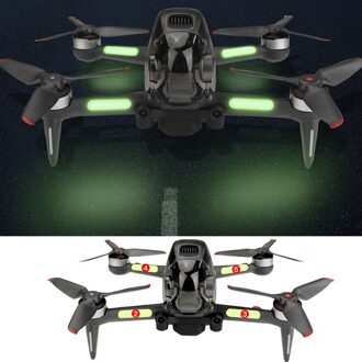 2Pcs Vervanging Lichtgevende Sticker Night Flight Sticker Fluorescerende Stickers Voor Dji Fpv Combo Drone Vliegtuigen Accessoires