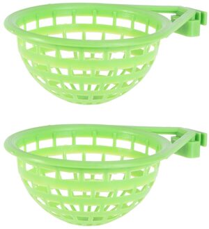 2Pcs Vogelnest Wastafel Praktische Postduif Vogelnest Wastafel (Groen) 11X11CM