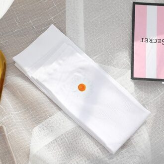 2Pcs Vrouwen Zon Mouwen Ice Mouwen Arm Warmers Voor Zon Uv-bescherming Cooling Mouwen Arm Mouwen Voor Rijden Fietsen golf wit