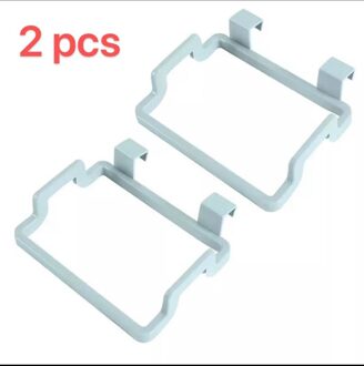 2Pcs Vuilniszak Houder Rack Keuken Accessoires Vuilniszak Opbergrek Draagbare Opknoping Kastdeur Terug Bathroomtowel Houder groen