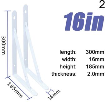 2Pcs Wandplank Beugels Heavy Duty Corner Brace Boekenkasten Woonkamer Kantoor Muur Gemonteerde Opbergrek Metalen Beugel A2