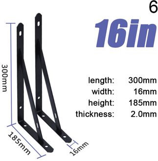 2Pcs Wandplank Beugels Heavy Duty Corner Brace Boekenkasten Woonkamer Kantoor Muur Gemonteerde Opbergrek Metalen Beugel A6