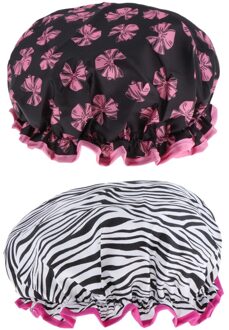 2Pcs Waterdichte Bad Cap Hoed Milieubescherming Haar Badkamer Shampoo