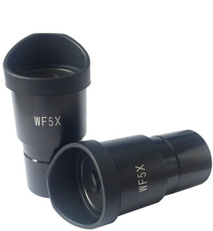 2Pcs WF5X Groothoek Oculair Optische Lens Montage Maat 30 Mm Gezichtsveld 20 Mm Met Oogschelpen voor Stereo Microscoop