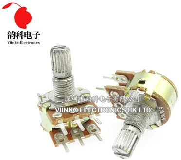 2pcs WH148 B1K B2K B5K B10K B20K B50K B100K B500K 6Pin 15mm Shaft Amplifier Dual Stereo Potentiometer 1K 2K 5K 10K 50K 100K 500K