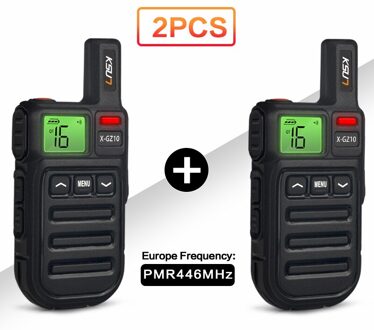 2Pcs X-GZ10 Mini Frs Walkie Talkie PMR446 Uhf FRS462-467MHz Radio Vox Handsfree Twee Manier Radio Met Trillingen Draadloze Klonen X-GZ10PMR-2stk